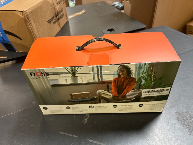 Photo 1 of DOSS SoundBox Ultra Bluetooth Speaker with 2.1 Channel Audio, 80W Superior Sound with Deep Bass, Two DSP Technologies, 18H Playtime, BT 5.3, Wireless for Home, Office, Livingroom-Gold
