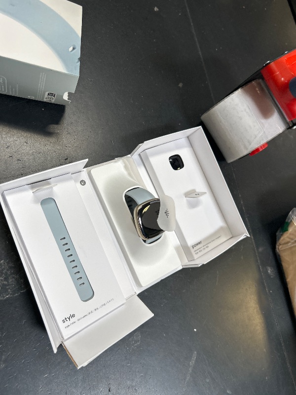 Photo 1 of Fitbit Sense 2 Advanced Health and Fitness Smartwatch with Tools to Manage Stress and Sleep, ECG App, SpO2, 24/7 Heart Rate and GPS, Blue Mist/Pale Gold, One Size (S & L Bands Included)