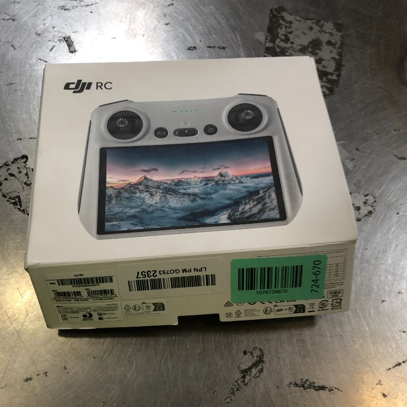 Photo 1 of DJI RC, Remote Controller with Lightweight Body, FHD Screen, 4hr Battery, Precision Control Sticks, O3+ Transmission