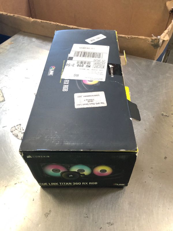 Photo 1 of CORSAIR iCUE Link Titan 360 RX RGB Liquid CPU Cooler – 360mm AIO – Low-Noise – FlowDrive Cooling Engine – Intel LGA 1851/1700, AMD AM5/AM4 – 3X RX120 RGB Fans – iCUE Link System Hub Included – Black