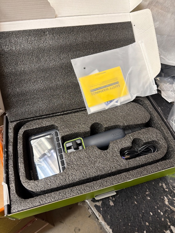 Photo 1 of Anykit Articulating Borescope, 210° Two-Way 0.22in Slim Probe Endoscope with High-Brightness LED Lights, 4.3" IPS HD Video Inspection Snake Camera for Automotive Engine Inspect - 4FT