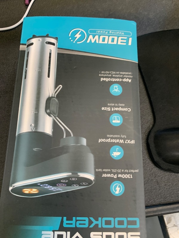 Photo 1 of 1300W Sous Vide Cooker,WIFI Sous Vide Machines,Immersion Circulator,Precision Cooker,Recipes,Accurate Temperature and Time Control,IPX7 Waterproof,Ultra Quiet,Fast Heating,APP Recipes Timer