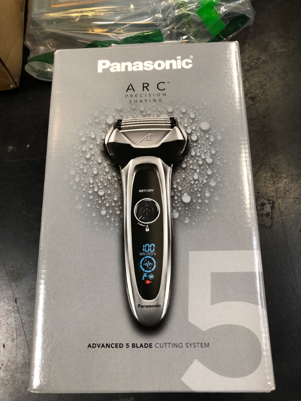 Photo 1 of Panasonic ARC5 Electric Razor for Men with Pop-Up Trimmer, Wet/Dry 5-Blade Electric Shaver with Intelligent Shave Sensor and Multi-Flex Pivoting Head – ES-LV65-S (Silver)