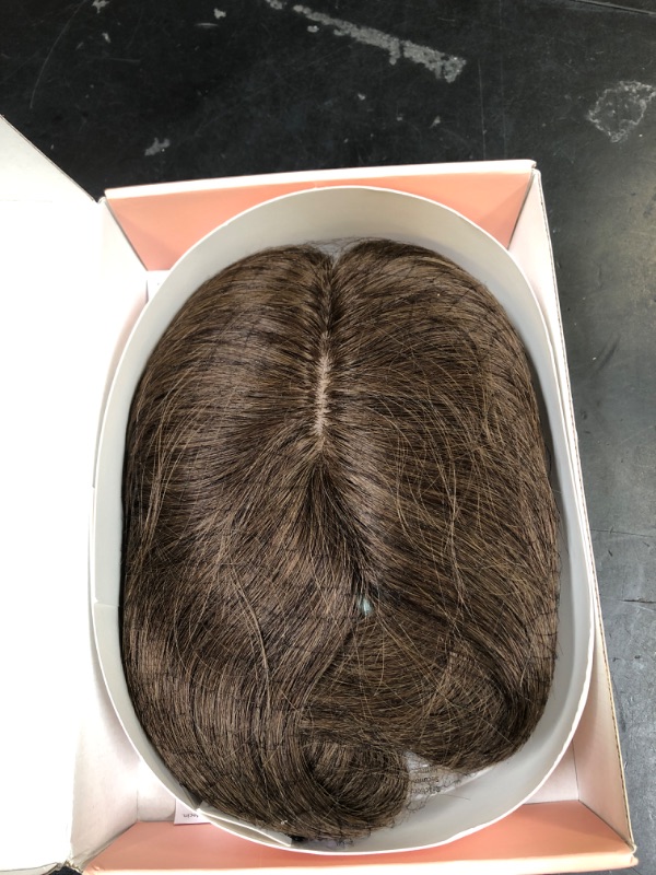 Photo 1 of Rich Choices Human Hair Toppers for Women-100% Real Remy Hair Topper No Bang-Upgraded 150% Density 9 * 12CM Lace Base-Clip in Hairs Topper for Thinning Hairs-12Inch #2 Dark Brown