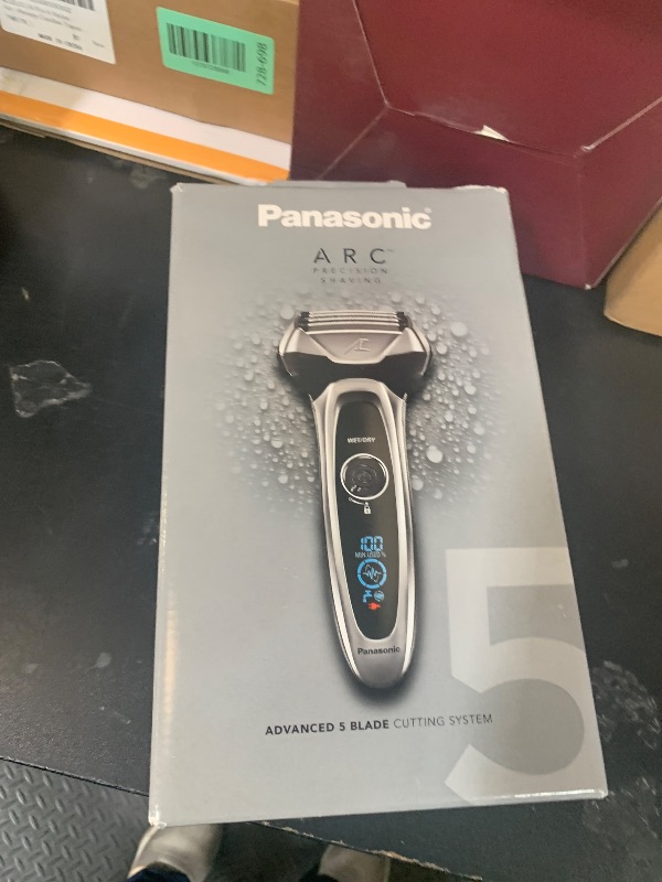 Photo 1 of Panasonic ARC5 Electric Razor for Men with Pop-Up Trimmer, Wet/Dry 5-Blade Electric Shaver with Intelligent Shave Sensor and Multi-Flex Pivoting Head – ES-LV65-S (Silver)