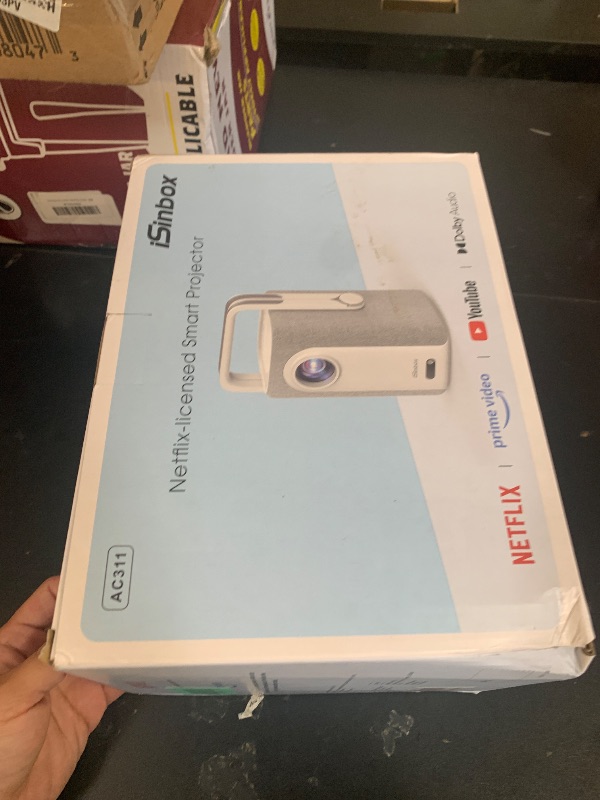 Photo 1 of [Short Throw/1500ANSI/Built in Apps] 4K Outdoor Projector with WiFi and Bluetooth, Auto Focus Projector with Dual-Mode Stand, Smart Portable Proyector with Netflix/YouTube/PrimeVideo & Dolby