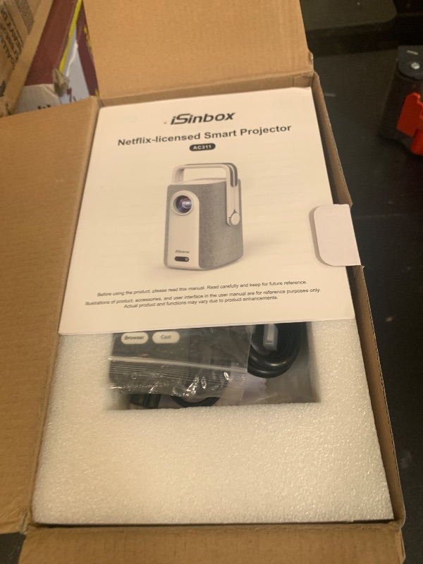 Photo 1 of [Short Throw/1500ANSI/Built in Apps] 4K Outdoor Projector with WiFi and Bluetooth, Auto Focus Projector with Dual-Mode Stand, Smart Portable Proyector with Netflix/YouTube/PrimeVideo & Dolby
