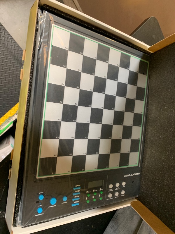 Photo 1 of Advanced Electronic Chess Board, Smart Computer Chess Set, AI Voice Coach Learning for Kids, ELO 2200+ for Improving Players, Magnetic Large Pieces & Board Perfect for Adults, LCD Display(Black)