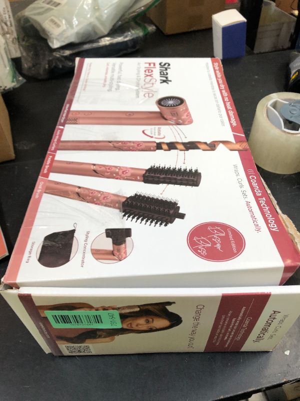 Photo 1 of Shark FlexStyle Air Styling & Drying System, Powerful Hair Dryer Brush & Multi-Styler with Auto-Wrap Curlers, Concentrator Attachment and Storage Bag, Blossom Bliss, HD432RS