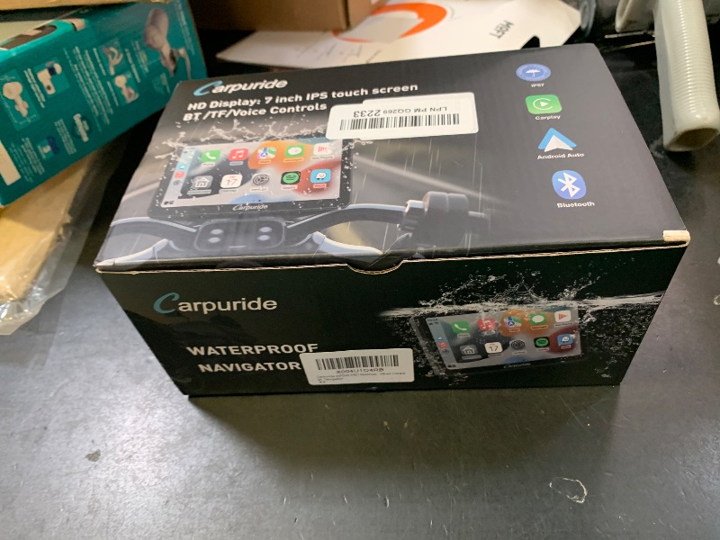 Photo 1 of Carpuride W702S PRO Motorcycle GPS Wireless Carplay/Android Auto, 7" Waterproof Motorbike Touch Screen, with BM05 Mount, Bluetooth Trans, Wired Controller, Navigation