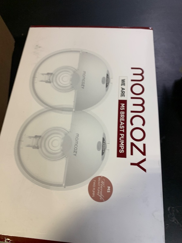 Photo 1 of Momcozy M5 Hands-Free Wearable Breast Pump Without APP, Double-Sealed Flange for Baby-Like Comfort, 3 Modes & 9 Suction Levels, Portable Electric Pump – 24mm, 2-Pack Quill Gray