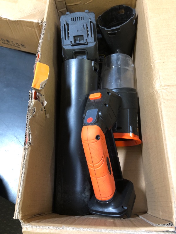 View 3 of Electric Leaf Blower Cordless -850CFM, 250+MPH, 3000W Brushless Leaf Blower with 2×6.0Ah Batteries, 180° Rotatable 2-in-1 Handheld Blower, 3-Speed for Lawn Care/Yard/Car/Patio