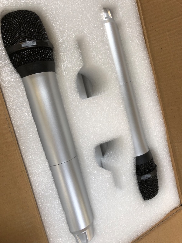 Photo 1 of Portable Karaoke Machine, with Wireless Microphones, Bluetooth Party Speaker with LED Lights, Loud Subwoofer, USB/AUX, Outdoor Karaoke Speaker for Adults & Kids, Home & Party