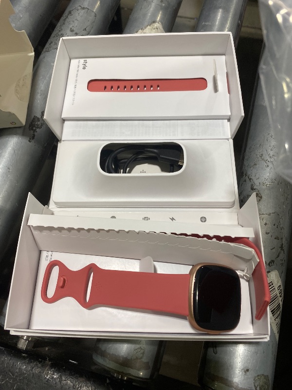 Photo 1 of Fitbit Versa 4 Fitness Smartwatch with Daily Readiness - GPS, 24/7 Heart Rate, 40+ Exercise Modes, Sleep Tracking - Pink Sand/Copper Rose