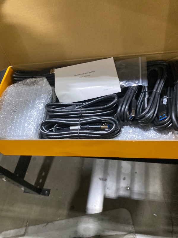 Photo 1 of 16 Port HDMI KVM Switch 4K@60Hz EDID Simulation,1U Rack Mount KVM Switch 16 Computers 1 Monitor, KVM Switches with 6 USB 3.0 Ports, TF/SD, Audio,RS232, Wired Remote & 12V Power+16 USB Cable Included