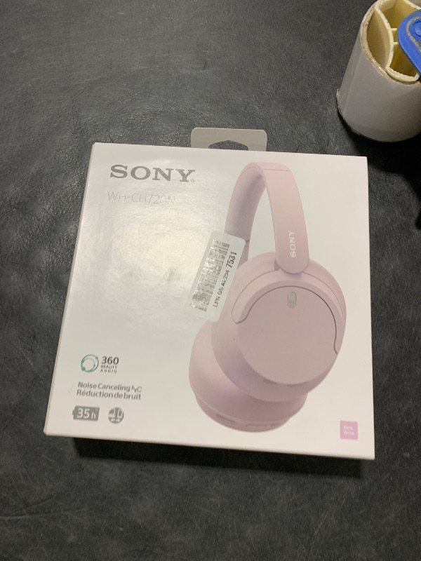 View 2 of Sony WH-CH720N Noise Canceling Wireless Headphones Bluetooth Over The Ear Headset with Microphone, Pink