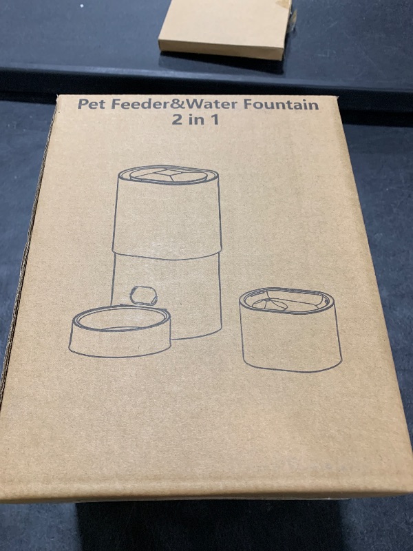 Photo 1 of Automatic Cat Feeder and Water Fountain 2-in-1, Smart Timed Cat Food Dispenser with 2.4G WiFi APP Control, Automatic Dog Feeder and Water Dispenser with 10s Voice Recorder for Cats Small Dogs
