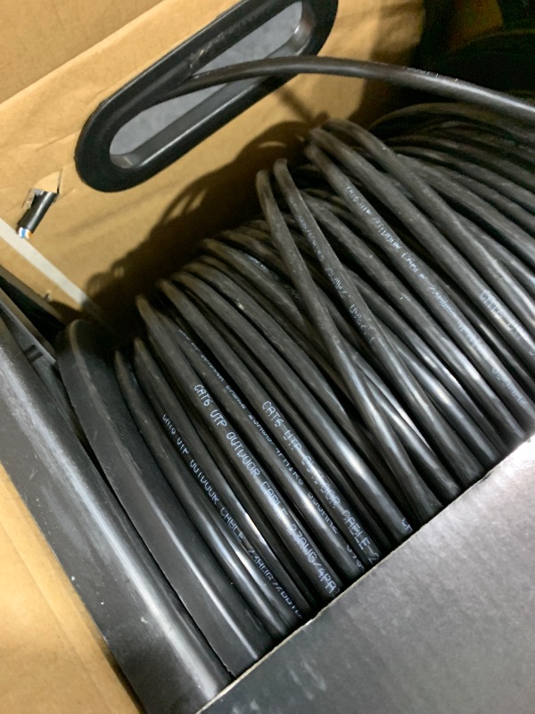 Photo 1 of Dripstone CAT6 Direct Burial Ethernet Cable 23AWG Solid CCA UTP, Waterproof HDPE Insulated, Polyethylene (PE) Jacket for Indoor/Outdoor Installations (Black - 1000ft)