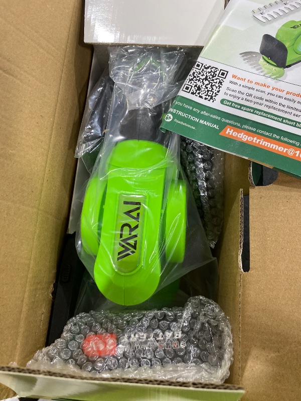 Photo 1 of 2-in-1 600W Cordless Hedge Trimmer, 21V Battery Operated Trimmer for Bush & Grass, Lightweight Garden Trimmer for Home Use