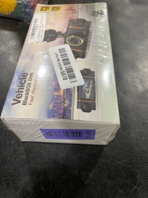 Photo 1 of 4K+1080P*3 FHD Car Camera, 4 Channel 360° Dash Cam Front Rear Inside & Left Right, 5GHz WiFi & App Control, 24H Parking Mode, G-Sensor, 8 IR Lamps Night Vision, Loop Recording, Includes 64GB SD Card