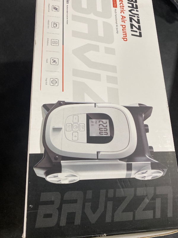 Photo 1 of BAVIZZN 22PSI Electric SUP Pump, 12V DC Car Powered Paddle Board Pump with Accurate LCD Gauge & Reliable Auto-Off, Dual Stage Inflation for Paddleboards, Boats, Kayaks, Air Mattresses & Inflatables