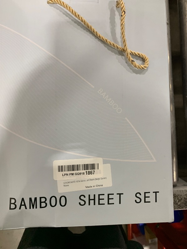 Photo 1 of SONORO KATE 100% Viscose Derived from Bamboo_, Extra Deep Pocket up to 18"-24",Ultra Soft & Cooling Sheets for Hot Sleepers, Hotel Luxury Silky Bed Sheets (Beige,Queen)