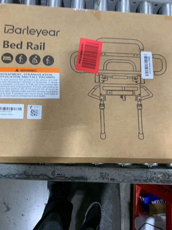 Photo 1 of Bed Rails for Elderly Adults Safety, 180° Foldable Bed Rail with Adjustable Height & Width, 350lb Load, Extra-High Design, Wide Base, LED Light & Storage Pockets – Fits King/Queen/Full/Twin Beds