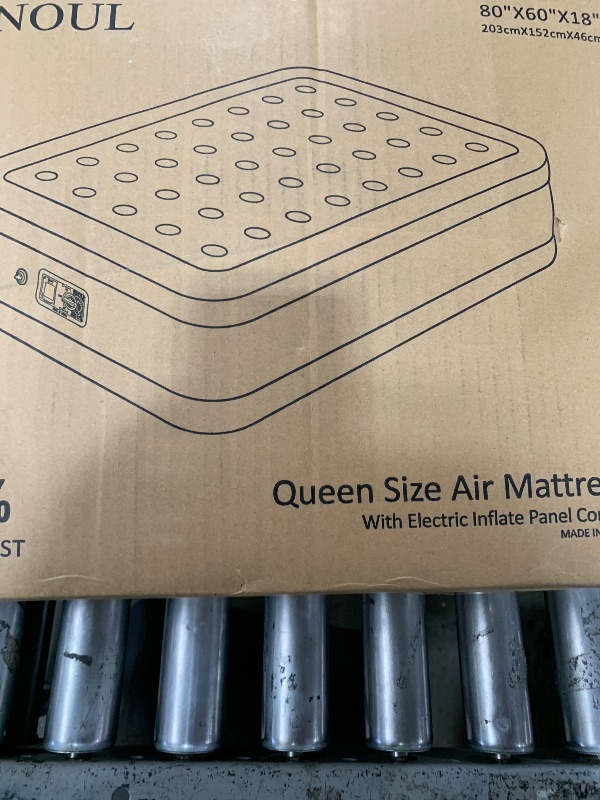 Photo 1 of SENNOUL Air Mattress Queen with Built in Pump, Inflatable Mattress Blow Up Mattress 18 Raised Comfort,Upgraded Surface Portable Bed, Air Bed for Home, Guest, Camping, Colchone Inflable, 650 lbs