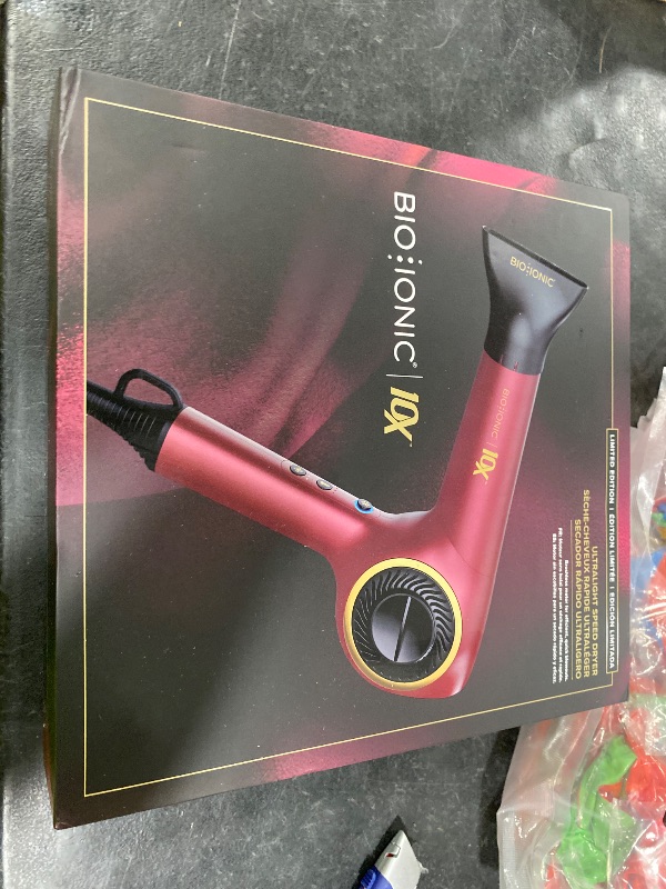 Photo 1 of Bio Ionic 10X Ultralight Speed Hair Dryer, Blow Dryer with Adjustable Heat & Speed, Memory Function, Professional Hair Styling Tool for Fast Hair Styles, Limited Edition Velvet Rouge