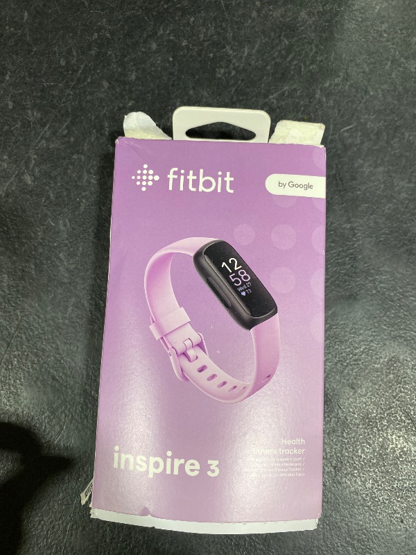 Photo 1 of Fitbit Inspire 3 Health & Fitness Tracker with Stress Management, Workout Intensity, Sleep Tracking, 24/7 Heart Rate - 3-Month Google Health Premium Membership Included - Lilac Bliss/Black
