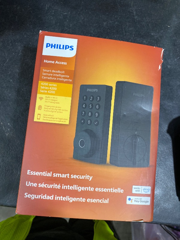 Photo 1 of Philips Wi-Fi Door Lock, WiFi Smart Lock Keyless Entry Deadbolt for Front Door, Compatible with Alexa & Google Assistant, Remote Control, Built-in WiFi, APP Fingerprint Passcode Unlock, Auto Locking