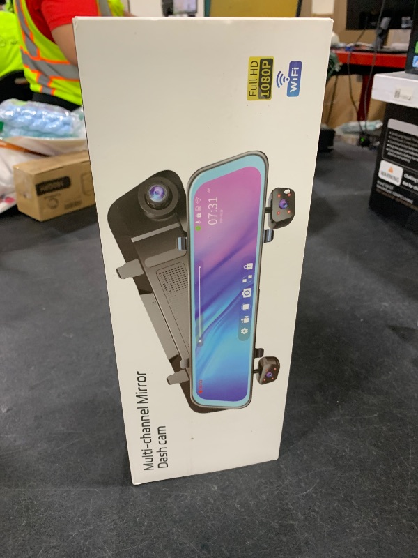 Photo 1 of 2026 4K Mirror Dash Cam 4 Channel, 12" Touch Screen Rear View Mirror Camera for Cars,4K Dashcam Front Rear Inside, IR Night Vision,WiFi,APP,GPS, Voice Control,Free 128GB SD