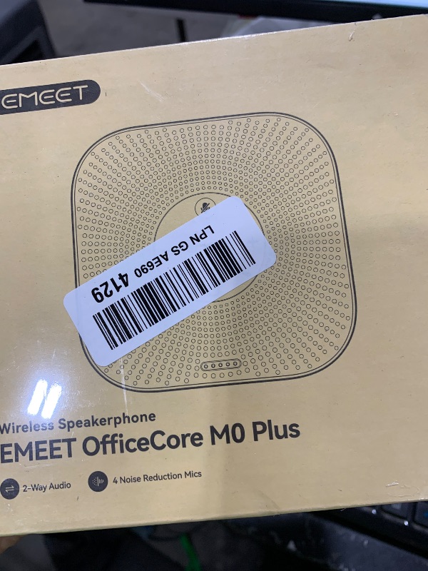 Photo 1 of EMEET Conference Speakerphone M0 Plus, 4 AI Mics 360° Voice Pickup, Noise Reduction, USB C Speaker, Bluetooth Conference Speaker for 8 People w/Daisy Chain for 16 Compatible with Leading Software
