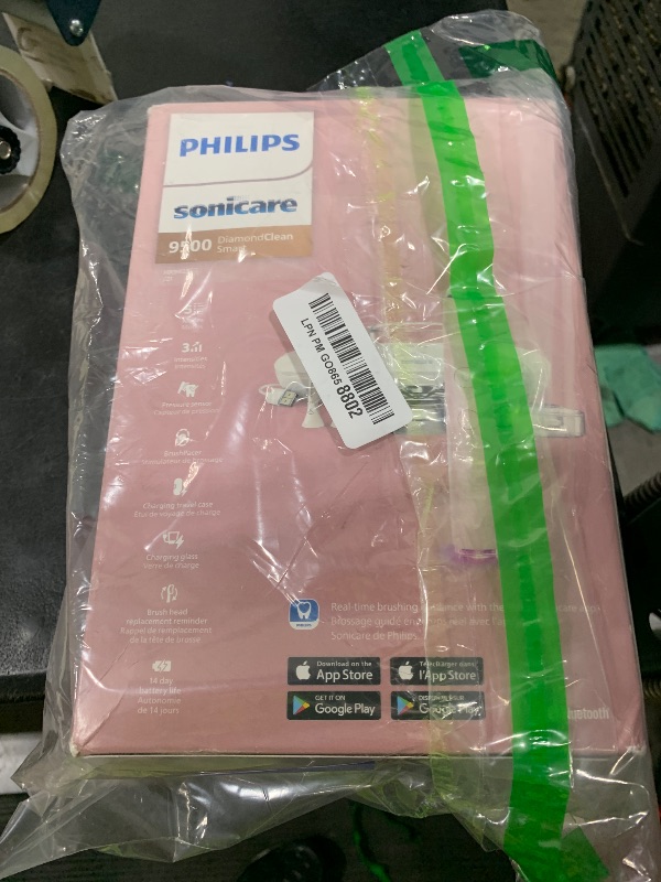 Photo 1 of Philips Sonicare DiamondClean Smart 9500 Electric Toothbrush - Sonic Toothbrush with App, Pressure Sensor, 15 Brushing Settings, Replacement Reminder, USB Charging Travel Case, Pink, Model HX9923/21