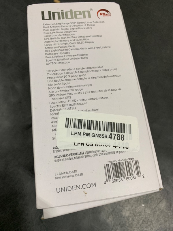 Photo 1 of Uniden R8W (new Model) Extreme Long Range Laser/Radar Detector, 360° Awareness, Directional Arrows, Wi-Fi, Bluetooth, GPS, Real-Time Voice Alerts, Red Light & Speed Camera Alerts, R/TACH App