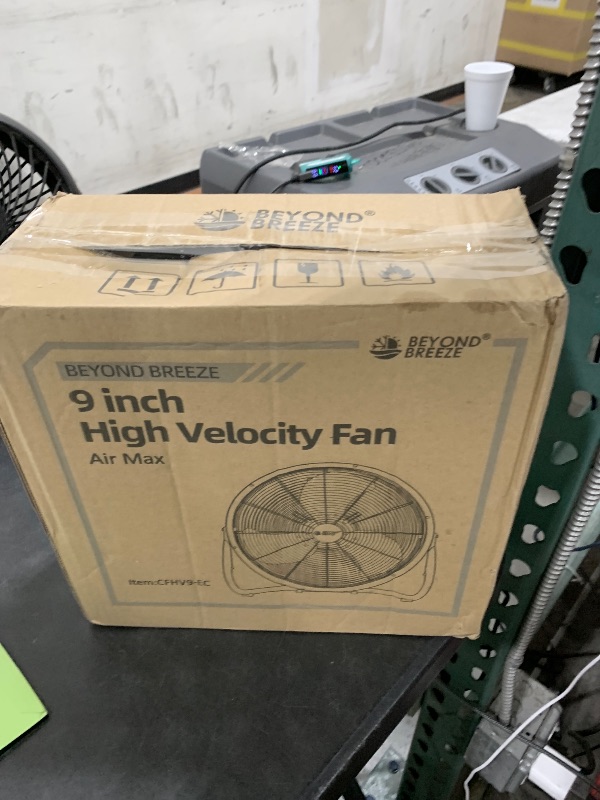 Photo 1 of BEYOND BREEZE Floor Fan 9 Inch, 3-Speed Portable Metal Fan with Adjustable Tilt, Quiet Small Cradle Floor Fan for Home, Office, Bedroom