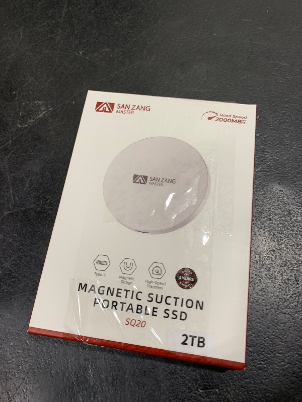 Photo 1 of SAN ZANG MASTER Magnetic Portable Solid State Drives: Ultra-Thin, Portable Design for Secure Grip, Easy Connectivity, and Reliable Performance (2, TB)