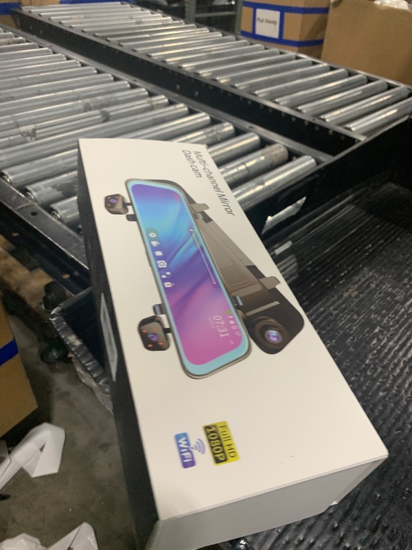 Photo 1 of 2026 4K Mirror Dash Cam 4 Channel, 12" Touch Screen Rear View Mirror Camera for Cars,4K Dashcam Front Rear Inside, IR Night Vision,WiFi,APP,GPS, Voice Control,Free 128GB SD