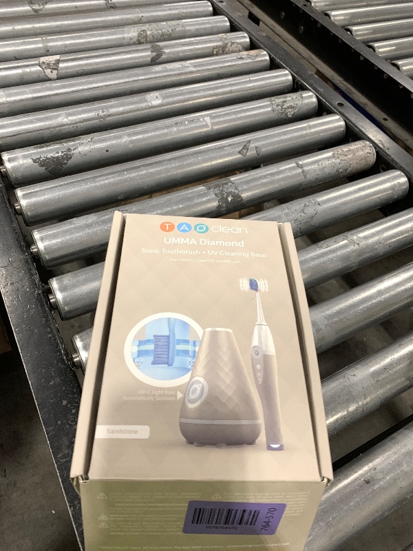 Photo 1 of TAO Clean UV Sanitizing Sonic Toothbrush and Cleaning Station, Electric Toothbrush, Dual Speed Setting, Sandstone