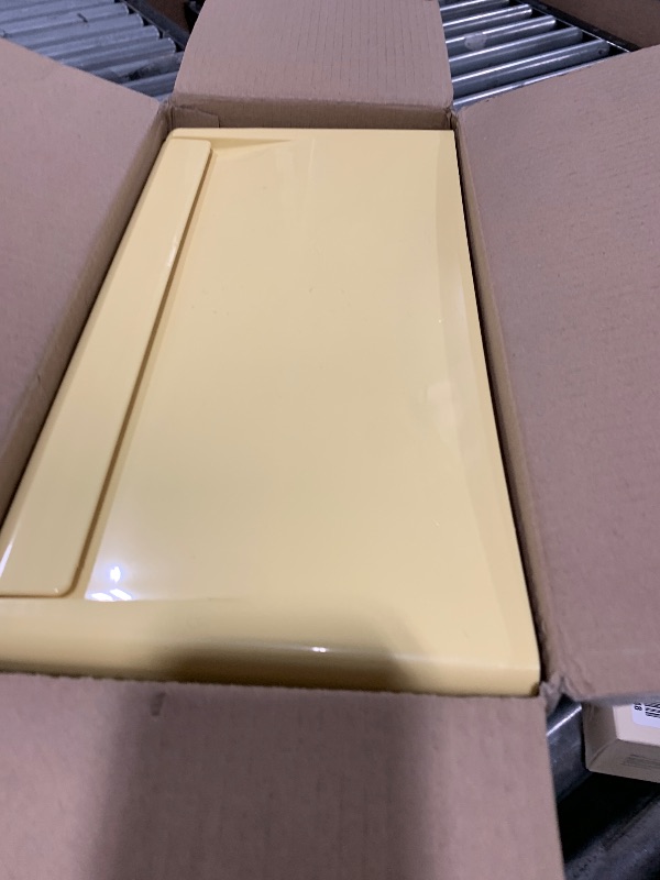 Photo 1 of Permory Colorful Plastic Nightstand, Easy-to-Assemble Side Table with Storage (Yellow)
