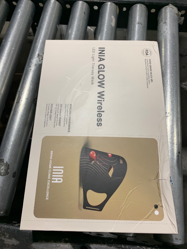 Photo 1 of INIA Red Light Therapy Mask for Face, Glow Wireless LED Face Mask Light Therapy with Near-Infrared Red Light (NIR), Rechargeable and Ergonomic Design for Home & Travel