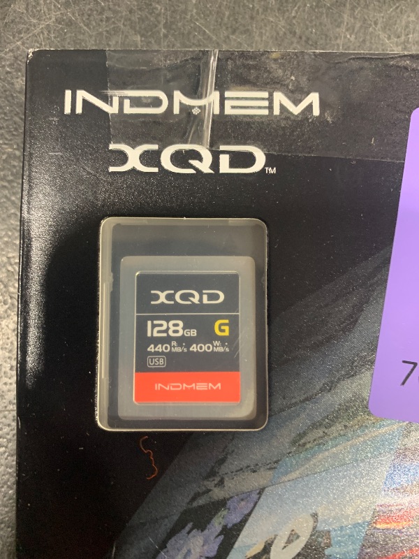 Photo 1 of INDMEM XQD 128GB Memory Cards, 5X Tough MLC XQD Flash Memory Cards High Speed G Series| Max Read 440MB/s, Max Write 400MB/s