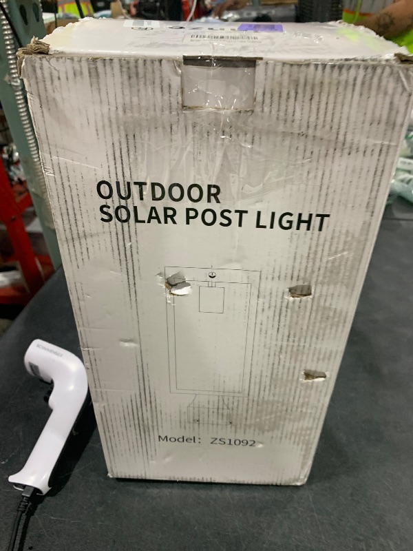 Photo 1 of Zinnze Solar Lamp Post Light Outdoor Waterproof?Solar Outdoor Post Light with 3.5in Pier Mount Base?Matte Black