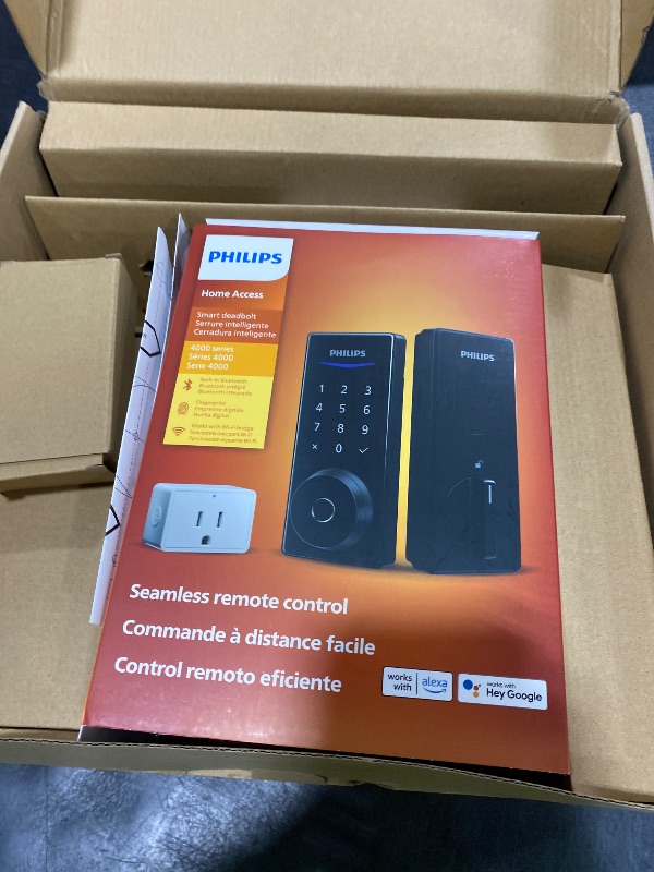 Photo 1 of Philips Wi-Fi Smart Lock with Handle, Keyless Entry Keypad Door Lock with Handle, Front Door Deadbolt Set with WiFi Gateway, App Control, Fingerprint Unlock, PIN Code Unlock, Auto Locking
