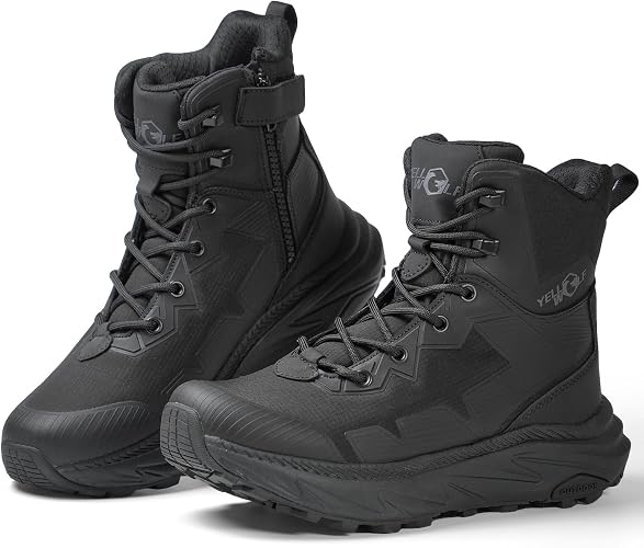Photo 1 of Womens Tactical Boots Comfortable Work Boots For Women 6 Inch Lightweight Combat Boots Womens Zipper Emt Army Boots For Women
7.5