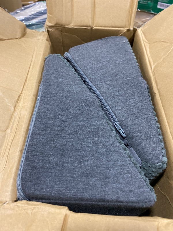 Photo 1 of LitaiL Dog Ramp for Stairs, Non-Slip Pet Ramp for Stairs with Self-Sticky Pads for Inside Stairs Small & Senior Dogs and Cats (Dark Gray, 6 Pack)