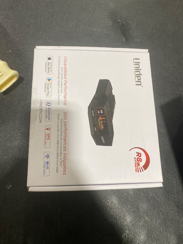 Photo 1 of Uniden R8W (new Model) Extreme Long Range Laser/Radar Detector, 360° Awareness, Directional Arrows, Wi-Fi, Bluetooth, GPS, Real-Time Voice Alerts, Red Light & Speed Camera Alerts, R/TACH App