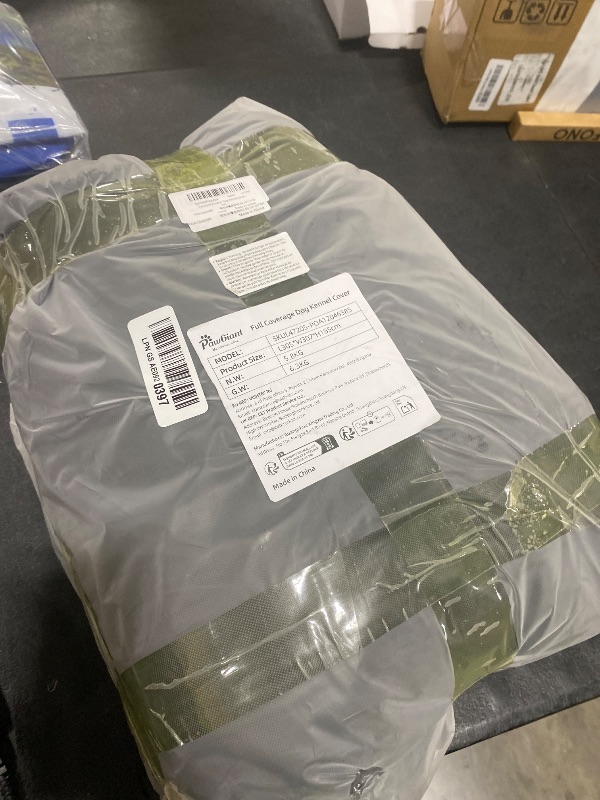 Photo 1 of PawGiant Dog Kennel Cover Replacement, Full Coverage Waterproof Tarp for 10x10x6ft Dog Crate with 600D Oxford Fabric, 8 Transparent Window for Enclosure Outside, Large