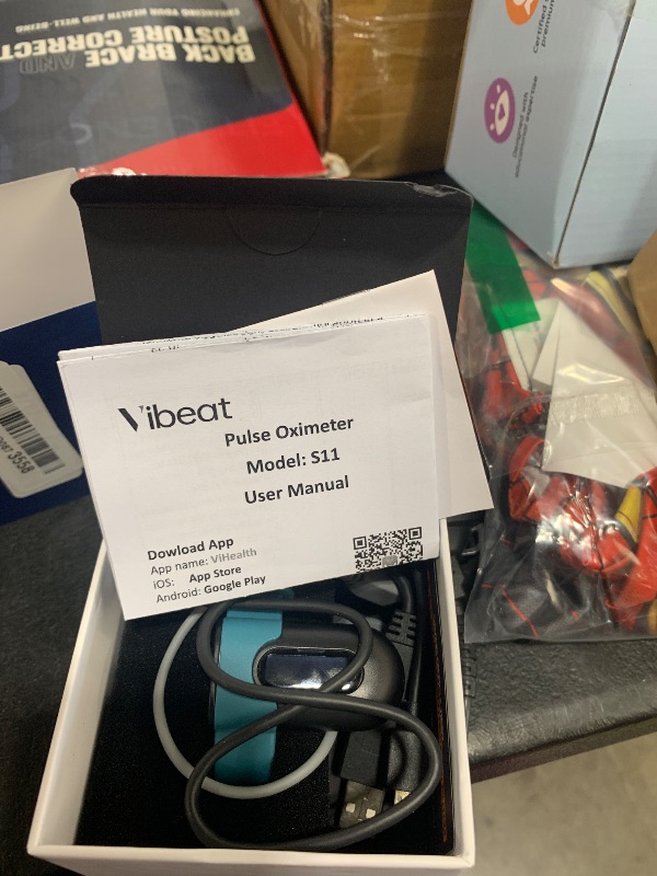 Photo 1 of Vibeat Wrist Blood Oxygen Monitor OxyU - Continuous O2 & Heart Rate Tracking with Finger Sensor, Bluetooth Pulse Oximeter with Real-Time Notification, Free App & PC Report