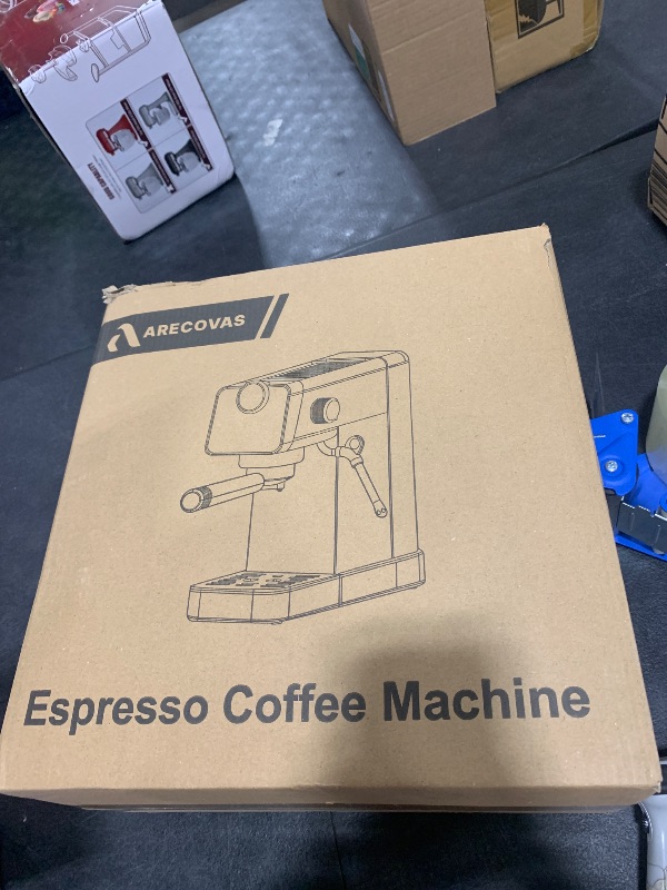 Photo 1 of Arecovas Espresso Machine with Milk Frother, 20 Bar Compact Coffee Machine with Touch Screen & 41oz Water Tank for Home Use, Stainless Steel Espresso Coffee Maker for Americano, Cappuccino, Latte